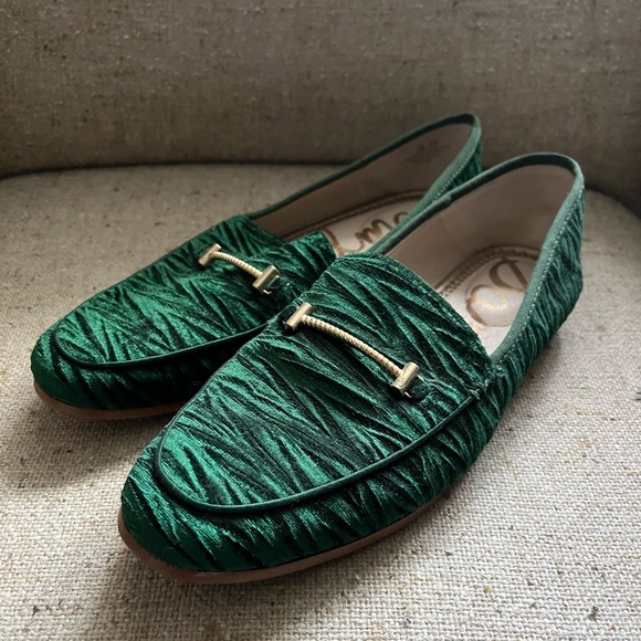 Sam Edelman Loraine Loafer Green Velvet - Picture 2 of 5
